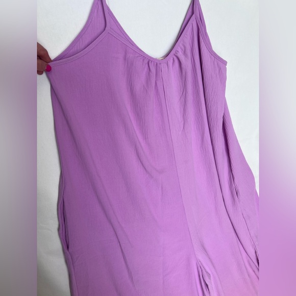 Lavender Purple Flowing Spaghetti Strap Jumpsuit 2X - Picture 8 of 8